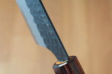 Charger l'image dans la galerie, CA011 - Couteau Japonais Wa-Rocking Santoku noir Sakai Takayuki  - 16cm en acier au carbone Aogami S.
