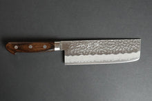 Charger l'image dans la galerie, CH010 - Couteau Japonais Nakiri martellé Zenpou  - Lame de 16.5cm en acier au carbone Aogami Super