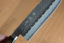 Charger l'image dans la galerie, CH010 - Couteau Japonais Nakiri martellé Zenpou  - Lame de 16.5cm en acier au carbone Aogami Super