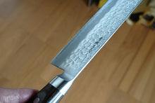 Charger l'image dans la galerie, CH010 - Couteau Japonais Nakiri martellé Zenpou  - Lame de 16.5cm en acier au carbone Aogami Super