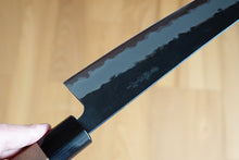 Charger l'image dans la galerie, CH013 - Couteau Japonais Chef Wa-Gyuto Zenpou noir  - Lame de 21cm en acier au carbone Aogami Super