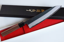 Charger l'image dans la galerie, CM001 - Couteau japonais Gyuto noir Muneishi - Lame de 21cm en acier au carbone Aogami