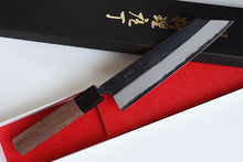 Charger l'image dans la galerie, CM005 - Couteau japonais Bunka noir Muneishi - Lame de 17cm en acier au carbone Aogami