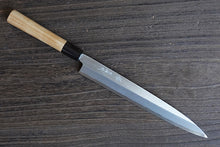 Charger l'image dans la galerie, CM101 Couteau Japonais Yanagiba Zenpou pour droitier - Lame de 24cm en acier au carbone Shirogami