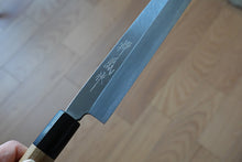 Charger l'image dans la galerie, CM101 Couteau Japonais Yanagiba Zenpou pour droitier - Lame de 24cm en acier au carbone Shirogami