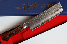 Charger l'image dans la galerie, CY211 - Couteau Japonais Usuba damas 17 couches martellé Zen-Pou- Lame de 16.5cm en acier Vg10