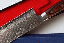 Charger l'image dans la galerie, CY211 - Couteau Japonais Usuba damas 17 couches martellé Zen-Pou- Lame de 16.5cm en acier Vg10