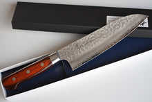 Charger l'image dans la galerie, CA006 - Couteau Japonais Santoku damas 33 couches Sakai Takayuki - Lame de 18cm en acier Vg10