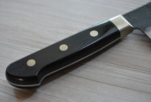 Charger l'image dans la galerie, CH002 - Couteau Japonais Santoku Zenpou noir  - Lame de 18cm en acier au carbone Aogami Super