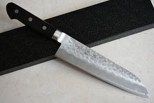 Charger l'image dans la galerie, CH004 - Couteau Japonais Santoku Zenpou martelé  - Lame de 18cm en acier au carbone Aogami Super