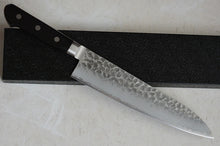 Charger l'image dans la galerie, CH005 - Couteau Japonais Chef Gyuto Zenpou martelé  - Lame de 21cm en acier au carbone Aogami Super
