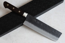 Charger l'image dans la galerie, CH009 - Couteau Japonais Nakiri Zenpou noir  - Lame de 16.5cm en acier au carbone Aogami Super