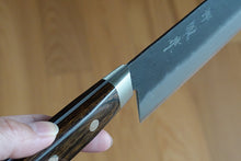 Charger l'image dans la galerie, CH009 - Couteau Japonais Nakiri Zenpou noir  - Lame de 16.5cm en acier au carbone Aogami Super