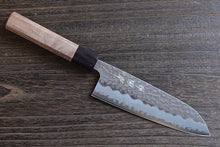 Charger l'image dans la galerie, CH014 - Couteau Japonais Wa-Santoku Zenpou martelé  - Lame de 16.5cm en acier au carbone Aogami Supe
