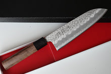 Charger l'image dans la galerie, CH014 - Couteau Japonais Wa-Santoku Zenpou martelé  - Lame de 16.5cm en acier au carbone Aogami Supe