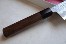 Charger l'image dans la galerie, CH014 - Couteau Japonais Wa-Santoku Zenpou martelé  - Lame de 16.5cm en acier au carbone Aogami Supe