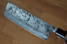 Charger l'image dans la galerie, CK001 - Couteau Japonais Nakiri Kawamura - Lame de 16.5cm en acier au carbone Shirogami