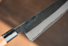 Charger l'image dans la galerie, CK102 - Couteau japonais Gyuto noir Tosa-kajiya - Lame de 21cm en acier au carbone Aogami