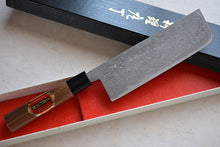 Charger l'image dans la galerie, CK105 - Couteau japonais Usuba damas 33 couches Tosa-kajiya - Lame de 16.5cm en acier au carbone Aogami