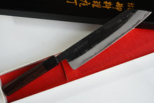 Charger l'image dans la galerie, CK109 - Couteau japonais Kiritsuke Gyuto noir Tosa-kajiya - Lame de 21cm en acier au carbone Aogami