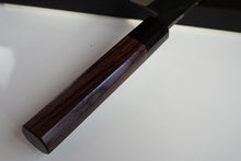 Charger l'image dans la galerie, CK109 - Couteau japonais Kiritsuke Gyuto noir Tosa-kajiya - Lame de 21cm en acier au carbone Aogami