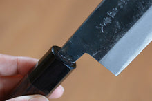 Charger l'image dans la galerie, CK109 - Couteau japonais Kiritsuke Gyuto noir Tosa-kajiya - Lame de 21cm en acier au carbone Aogami