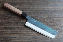 Charger l'image dans la galerie, CM004 - Couteau japonais Nakiri noir Muneishi - Lame de 16.5cm en acier au carbone Aogami