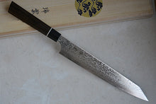 Charger l'image dans la galerie, CS108 - Couteau Japonais Kiritsuke Sujihiki damas 63 couches zuiun - Lame de 24cm en acier SPG2