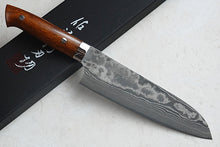 Charger l'image dans la galerie, CS207 - Couteau Japonais Santoku damas 33 couches Saji - Lame de 17.5cm en acier Vg10