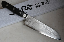 Charger l'image dans la galerie, CY201 - Couteau Japonais Santoku SP damas 17 couches Zen-Pou - Lame de 17cm en acier Vg10