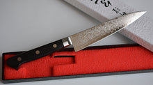 Charger l'image dans la galerie, CY202 - Couteau Japonais Petit SP damas 17 couches Zen-Pou - Lame de 14cm en acier Vg10