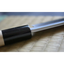 Charger l'image dans la galerie, CY205 - Couteau Japonais Yanagiba Pour droitier Zen pou - Lame de 24cm en acier au carbone Shirogami