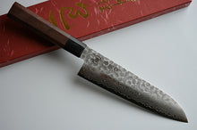 Charger l'image dans la galerie, CY208 - Couteau Japonais Wa-Santoku damas 33 couches martellé Zen-Pou - Lame de 18.5cm en acier suédois