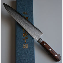 Charger l'image dans la galerie, CY210 - Couteau Japonais chef's Gyuto damas 17 couches martellé Zen-Pou- Lame de 21.5cm en acier Vg10