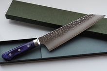 Charger l'image dans la galerie, CY215- Couteau Japonais Kiritsuke Santoku martellé Zen-Pou - Lame de 19cm en acier AUS10