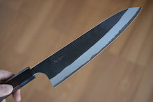 Charger l'image dans la galerie, CY304 Couteau Japonais Gyuto Yamamoto noir  - Lame de 21cm en acier au carbone Aogami Super