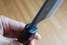 Charger l'image dans la galerie, CY305 - Couteau Japonais Santoku Yamamoto noir  - Lame de 16.5cm en acier au carbone Shirogami#2